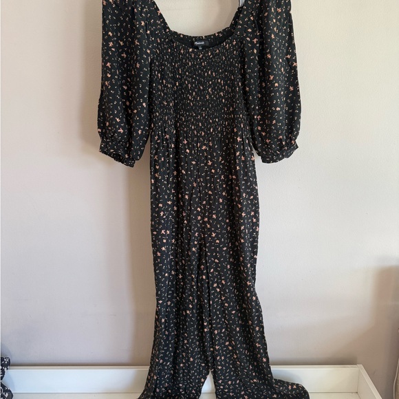 Floral Black Jumpsuit size 4 madewell - Picture 7 of 7